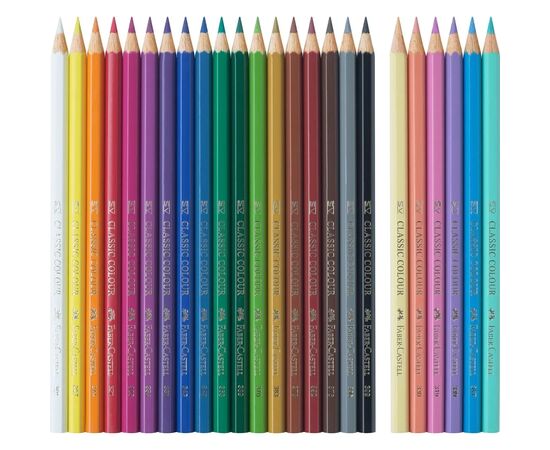 Карандаши цветные Faber-Castell Classic Colour Unicorn 18 класичних + 6 пастельні кольорів (111221) (32516), изображение 3