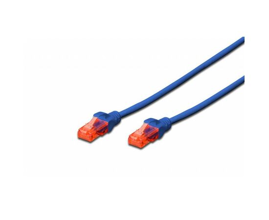 Патч-корд 0.5м, UTP, cat.6, AWG 26/7, CCA, PVC, blue Digitus (DK-1612-005/B)