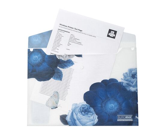 Папка - конверт Buromax А4 на кнопке, SHADES ARABESKI, полупрозрачная, темно-синяя (BM.3943-03), изображение 2