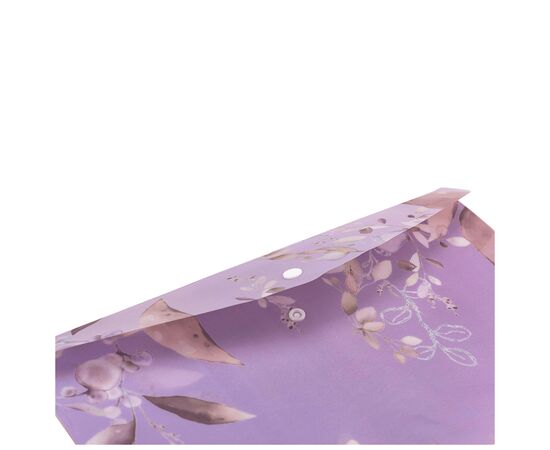 Папка - конверт Buromax А4 на кнопке, LILAC ARABESKI, полупрозрачная, сливовая (BM.3943-48), изображение 3