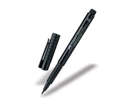 Лайнер Faber-Castell набор капиллярных ручек кисточки Pitt Artist Pen Comic Black Set, (SB, 1,5, F, XS) цвет черный (30337), изображение 4