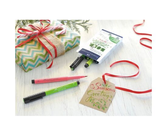 Лайнер Faber-Castell набор ручек капиллярных PITT Artist Pens Hand Lettering Set 6 шт. разных толщин (27339), изображение 3