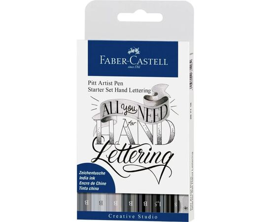Лайнер Faber-Castell набор капиллярных ручек Pitt Artist Pens Starter Set Hand Lettering 9 предметов (27372)