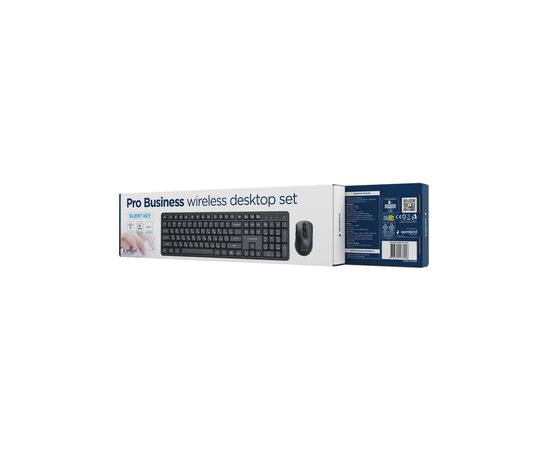 Комплект Gembird Silent Key Pro Business Wireless Black (KBS-WMS-01-CYRL), зображення 4