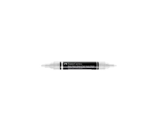Набор маркеров Faber-Castell акриловый двусторонний Black Edition Shake & Paint Acrylic Marker, цвет белый (33106), изображение 3