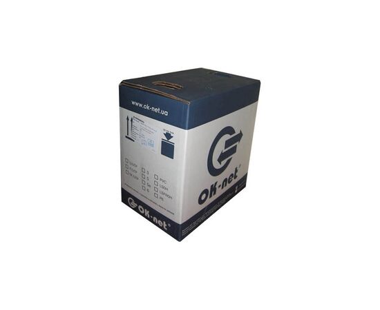 Кабель мережевий OK-Net UTP 500м cat.5, 2 пари (U/UTP-cat.5) (КПВ-ВП (100) 2*2*0,50 / 500), зображення 2