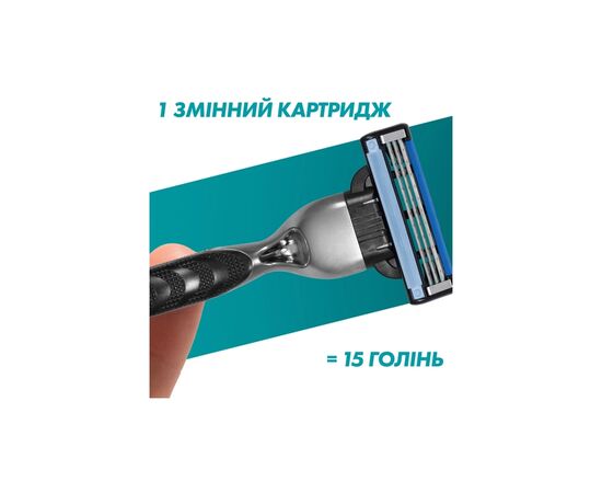 Сменные кассеты Gillette Mach3 10 шт. + Mach3 Charcoal 5 шт. (8700216876094), изображение 4