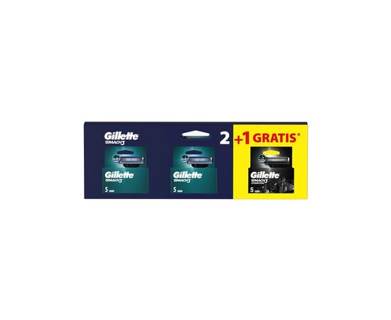 Сменные кассеты Gillette Mach3 10 шт. + Mach3 Charcoal 5 шт. (8700216876094)