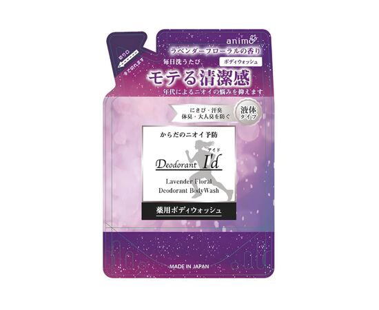 Гель для душа Rocket Soap Deodorant I'd Medicated Body Wash Дезодорирующий Лаванда Сменный блок 400 мл (4571113802264)
