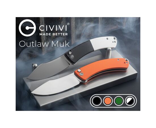 Нож Civivi Outlaw Muk, Green G10, Black Stonewash (C24079-3), изображение 9