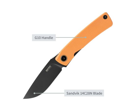 Нож SRM Air, Orange G10, Black Stonewash (105M-GJ)