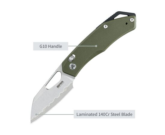 Нож SRM Cub, Green G10, Satin (261M-GP2), изображение 8