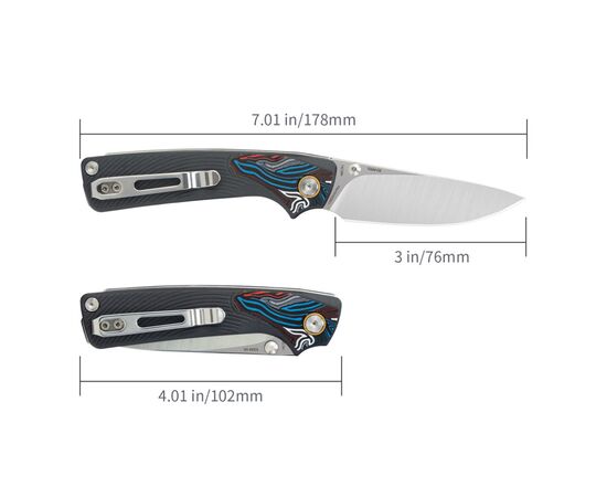 Нож SRM Dome, Black G10, Satin (106M-GK), изображение 2