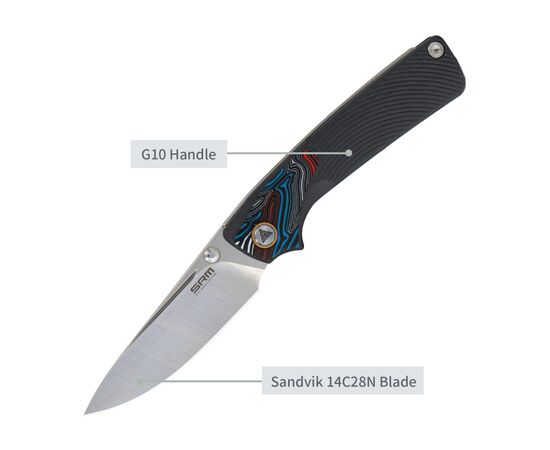 Нож SRM Dome, Black G10, Satin (106M-GK), изображение 4