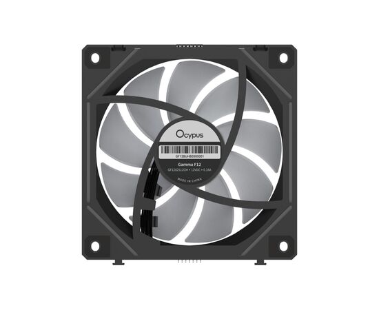 Кулер для корпуса OCYPUS GAMMA F12 UNI ARGB чорний (GAMMA-F12-BK1AM00U-GL), изображение 5