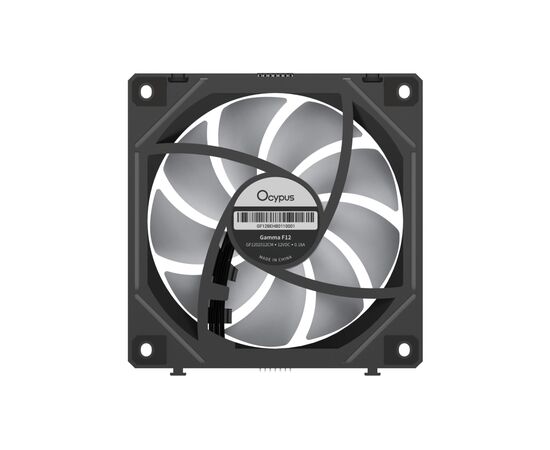 Кулер для корпуса OCYPUS GAMMA F12 UNI ARGB чорний (GAMMA-F12-BK1AM01U-GL), изображение 5