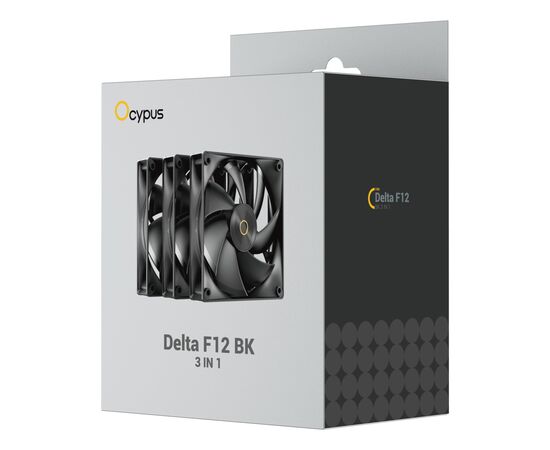 Кулер для корпуса OCYPUS DELTA F12 3 IN 1 ч (DELTA-F12-BK3NM00X-GL), изображение 7