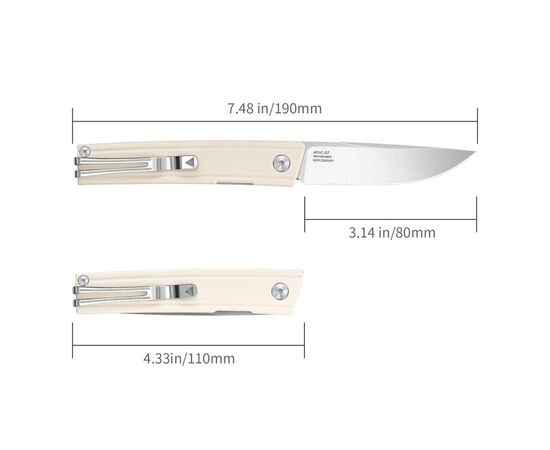 Нож SRM Gent, White G10, Satin (401LC-GT), изображение 8