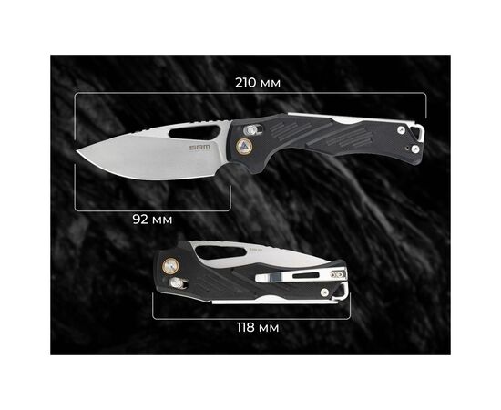 Нож SRM Mirage, Black G10, Stonewash (239X-GB), изображение 9