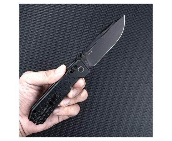 Нож SRM Rubik 7228B 14C28N, Black Aluminium, Black Stonewash (7228B-AB2), изображение 2