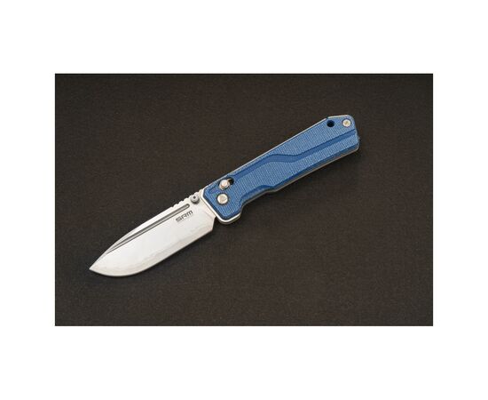 Нож SRM Rubik 7228B 140Cr, Blue Micarta, Stonewash (7228B-ME2), изображение 3