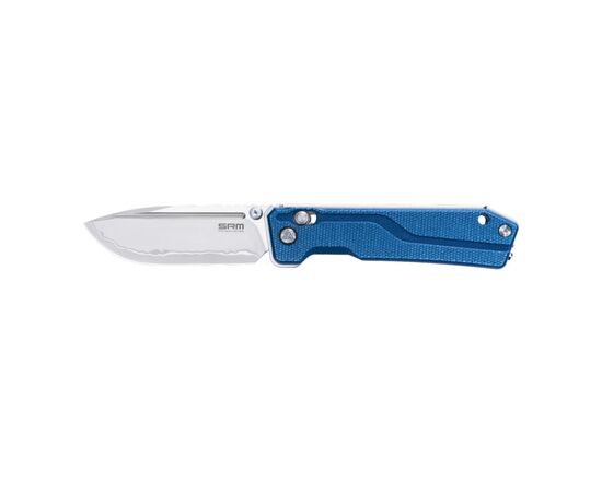 Нож SRM Rubik 7228B 140Cr, Blue Micarta, Stonewash (7228B-ME2), изображение 4