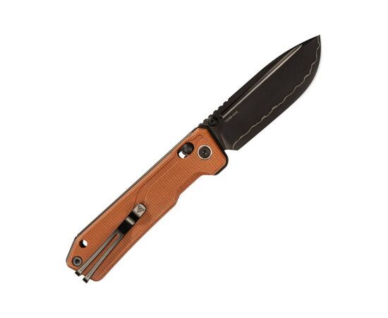 Нож SRM Rubik 7228B 140Cr, Brown Micarta, Black Stonewash (7228B-MN2), изображение 2
