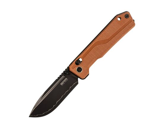 Нож SRM Rubik 7228B 140Cr, Brown Micarta, Black Stonewash (7228B-MN2), изображение 5