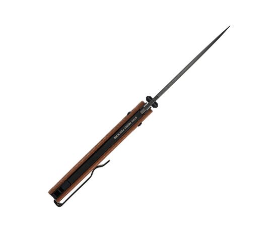 Нож SRM Terrier 140Cr, Brown Micarta, Black Stonewash (258L-MN2), изображение 2