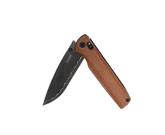 Нож SRM Terrier 140Cr, Brown Micarta, Black Stonewash (258L-MN2), изображение 3