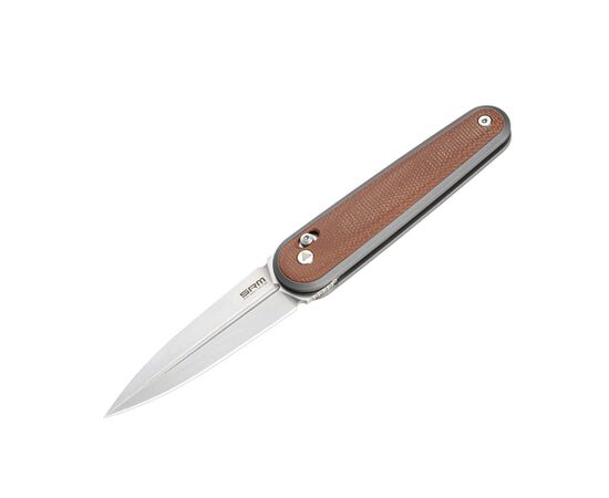 Нож SRM Twin, Brown Micarta, Stonewash (251MB-MN), изображение 3