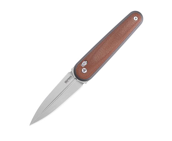 Нож SRM Twin, Brown Micarta, Stonewash (251MB-MN), изображение 4
