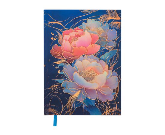 Еженедельник Buromax недатированный PEONY, A5, темно-синий 336 страниц (BM.20170-03)