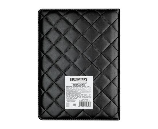 Еженедельник Buromax недатированный DONNA LINE, A5, черный, штуч.кожа 336 страниц (BM.20300-01), изображение 2