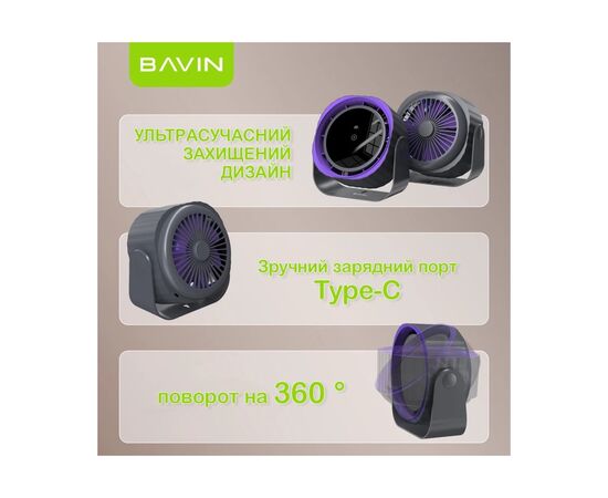 Вентилятор BAVIN BF-005 High-Speed FUN 3000RPM White-cyan (BF-005 CN), изображение 2