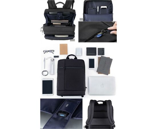 Рюкзак для ноутбука Xiaomi 14" RunMi 90 Classic Business Backpack Dark Grey/Black (Ф00650), изображение 7