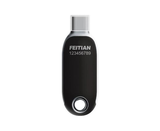 Апаратний ключ безпеки Feitian FIDO FT-K40+, USB Type C, NFC, K40 Plus-NFC (FT-K40+), зображення 2