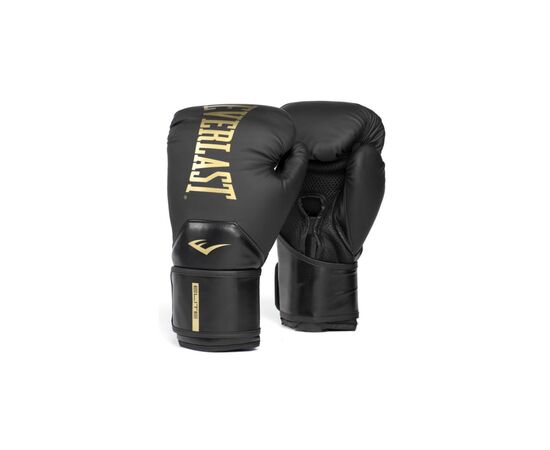 Боксерские перчатки Everlast Elite 2 Boxing Glove P00003271 чорний, золотий 12 унцій (009283623715)