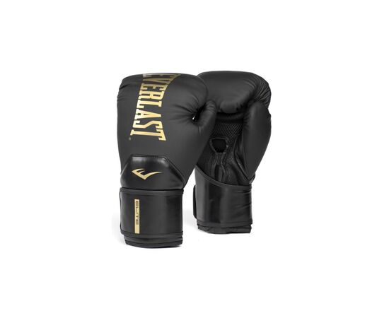 Боксерские перчатки Everlast Elite 2 Boxing Glove P00003273 чорний, золотий 16 унцій (009283623739)