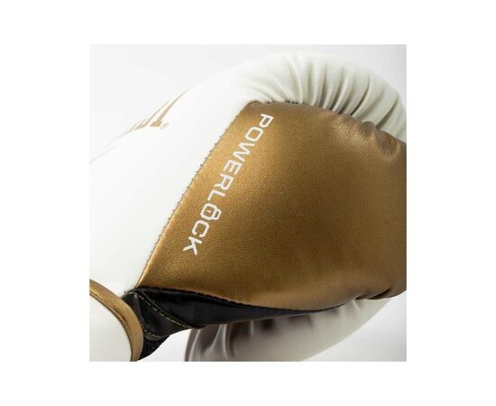 Боксерские перчатки Everlast PowerLock Boxing Training Gloves P00003049 білий, золотий 12 унцій (009283620110), изображение 2