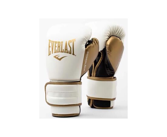 Боксерские перчатки Everlast PowerLock Boxing Training Gloves P00003049 білий, золотий 12 унцій (009283620110), изображение 7