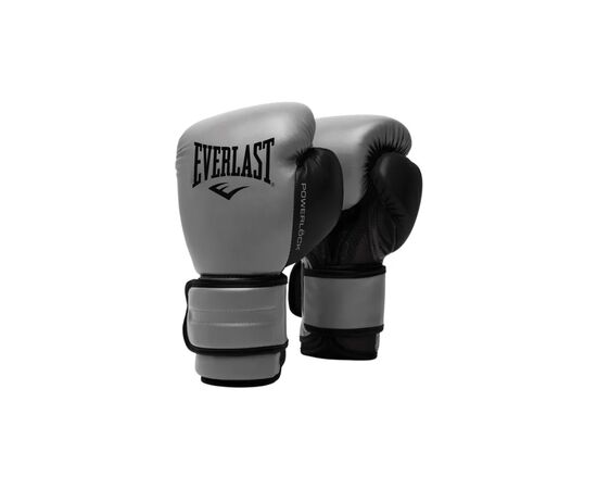 Боксерские перчатки Everlast PowerLock Boxing Training Gloves P00002304 сірий, чорний 10 унцій (009283608521), изображение 2