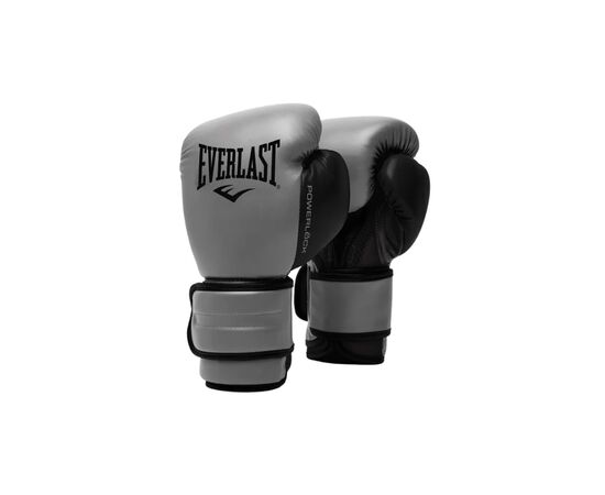 Боксерские перчатки Everlast PowerLock Boxing Training Gloves P00002305 сірий, чорний 12 унцій (009283608538), изображение 2