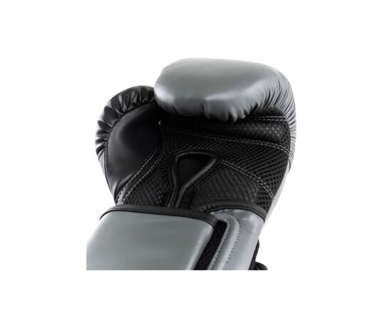 Боксерские перчатки Everlast PowerLock Boxing Training Gloves P00002306 сірий, чорний 14 унцій (009283608545), изображение 5