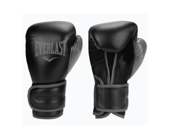 Боксерские перчатки Everlast PowerLock Boxing Training Gloves P00002285 чорний 14 унцій (009283608347), изображение 2