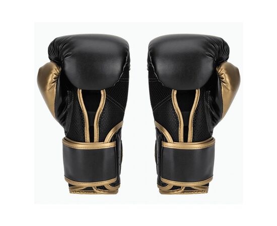 Боксерские перчатки Everlast PowerLock Boxing Training Gloves P00002661 чорний, золотий 10 унцій (009283611965), изображение 4