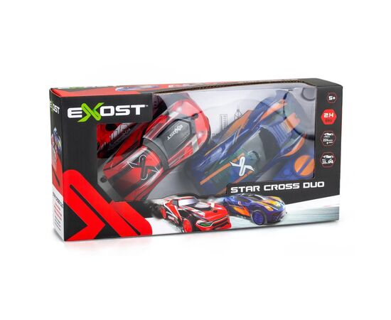 Радіокерована іграшка Silverlit Набір машин STAR CROSS DUO, 1:28, РК, 2,4 GHz (ГГц), червона та синя (20647), зображення 12