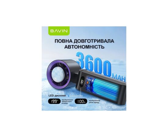 Вентилятор BAVIN BF-004 ICE CUBE TURBO FUN 10000RPM Violet (BF-004 VL), изображение 6