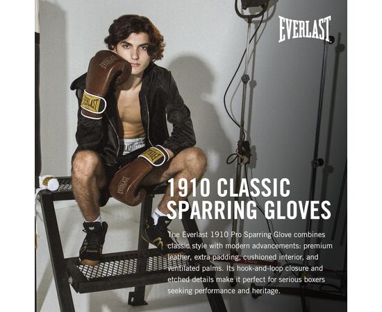 Боксерські рукавички Everlast 1910 Classic Training Glove P00002501 коричневий 12 унцій (009283610302), зображення 2