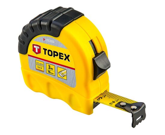 Рулетка Topex стальная лента 3 м x 16 мм (27C303)